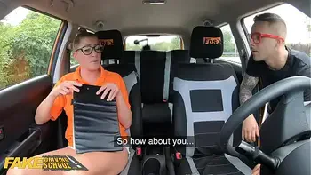 Fake Driving School Hard Rough Sex for Sexy New Instructor Elisa Tiger
