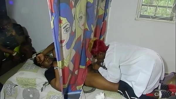 Crazy doctor sucked and fucked male patient in front of  his Wife