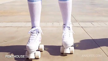 Angelika Grays Rides a Big Wave