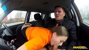 Backseat Blowing Off And Deep Creampie