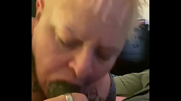 Trailer granny gumjob deepthroat 9 inch BBC facial only gags once on 9 inch cock no teeth