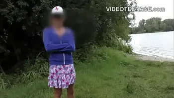 shy teen does first  porn casting