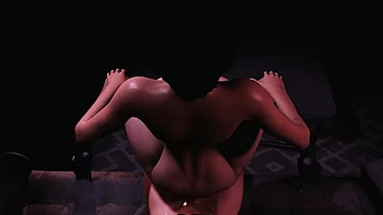 Thirsty Brunette Girl Riding Dick on Top