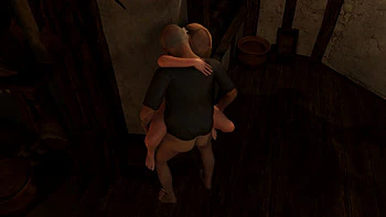 Grey Old Man Pounding Hot Blonde on the Wall