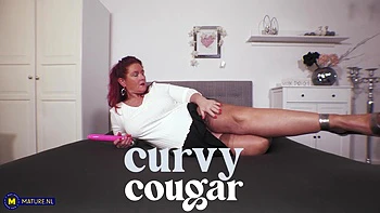 Big Breasted Curvy Mature Lady Manuela Loves To Play With Her Shaved Pussy