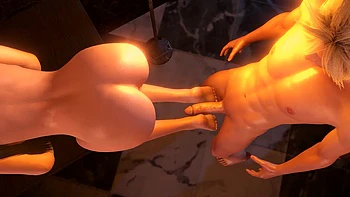 Tifa Is Giving Cloud a Footjob - Final Fantasy