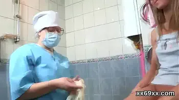 Doctor watches hymen physical and virgin teenie riding