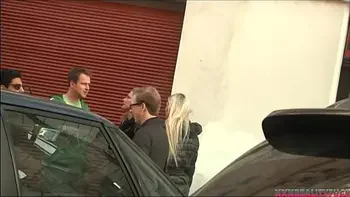 Long haired blonde bitch fuck shy amateur dude with small dick