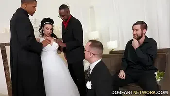 Payton Preslee's Wedding Turns Rough Interracial Threesome - Cuckold Sessions
