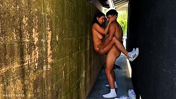 Busty Latina Hailey Rose Fucked Hard in Dark Alley - Public Street Sex