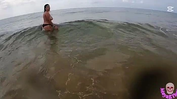 Busty Spanish Chick Gets Fucked Hard on Beach in 4K