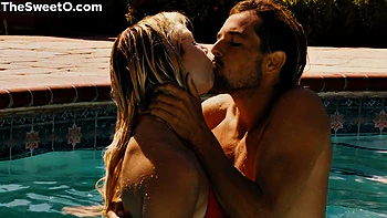 Blonde babe cockriding outdoors