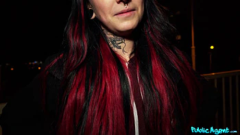 Tattooed Babe Fucked in Boiler Room