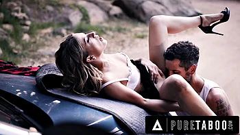 PURE TABOO Desperate Hitchhiker In Trouble Kristen Scott Seduces Escaped Criminal To Save Life