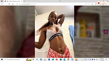 Brunette does webcam show in the shower: Big Ass, Fansly  Brunette Porn