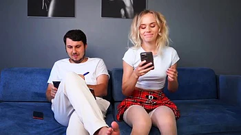 Step sis let me blow and facial her for doing homework - super-sexy gonzo porn!