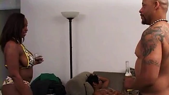 Alluring ebony chick with big ass gets fucked by BBC