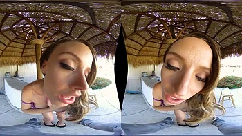 Pristine Edge - Backyard Paradise: Blowjob, Cowgirl  Missonary VR Porn