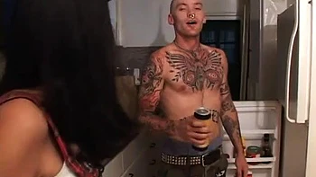 Brunette fucking tattooed jock