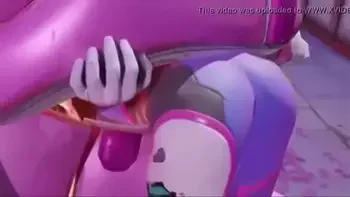 D.va gets stuck in mech and gets fucked