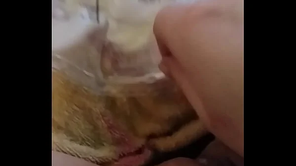 Catheter in wet pussy, can't stop peeing....