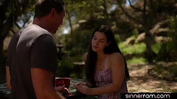 Stunning cutie hard pussyfucked outdoor