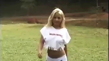 Beautiful and hot blonde with a big tail moaning and cumming, giving her pussy and very tasty spit in gang bang: Porn