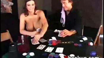 Stepmom and stepson plays strip poker: Blowjob, Doggy  Missonary Porn