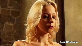 Tied Up Lesbian In Prison Masturbates Till Orgasm