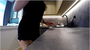 Leon Lambert In Hot Sexy Brunette Milf Housewife At Home No Panties In A Cut Miniskirt To Flash Meaty Juicy Pussy