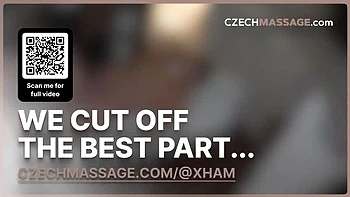 Young Slim Brunette Gives Hot Massage and Fucks Masseur Hard - Amateur Blowjob & Cumshot