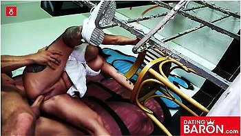 Bodo Bangs The Wet Cunt Of Raunchy Adrienne And Jizzes On Her Fat Old Tits