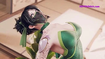 Amazing 3D Anime Facesitting and 69 Position with Pussy Licking and Blowjob