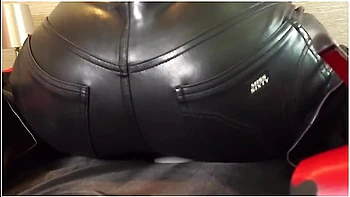 Naughty Show In My Tight Leather Miss Sixty Pants