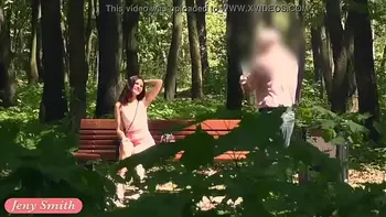 A Not Planned Date. Jeny Smith walking with stranger with mini skirt and no panties