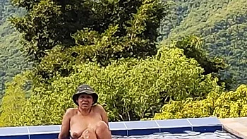 AdamAndEve & Lupo Outdoor Nudist Sex - Big Natural Tits & Happy Ending Cumshot