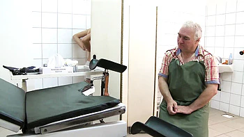 Young Teen Gets Facial from Old Man Gynecologist - Gyno Fetish HD