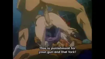 Hentai teen taking two huge cocks