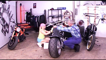 German Blonde Gina Gets Fucked Hard by Two Horny Dudes - Blowjob & Threesome Action