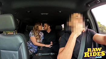Aussie Milf Gets Fucked And Has A Squirting Orgasm In The Back Seat During Ride Share With Sienna Grace And Mike Ox
