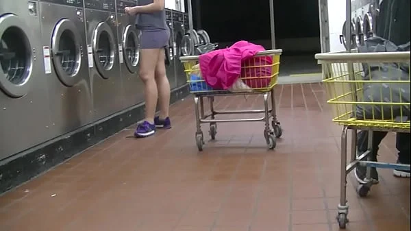 Helena Price Public Laundry Upskirt Flashing Tease! Exhibitionist MILF Vs College Voyeur at the laundry! (Part1)
