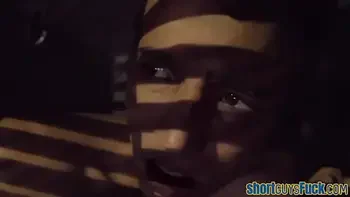 Bigtits Latina nailed by lil guy for cum