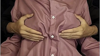 A Guy Crushes My Breasts And Nipples Through A Shirt // Tits Massage