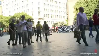 Spanish slut humiliated in downtown