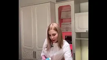 The beauty came for a deep bikini waxing, most likely she is getting ready for hot sex