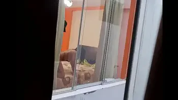 I spy on my friends from my room (work trip). I can't believe my friend is cheating on her husband.