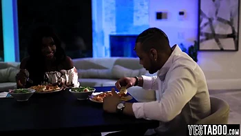 Nicole Kitt - Petite Ebony Stepmom Dominates Big Black Dick Husband