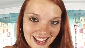 Redhead busty chick gives a handjob: Blowjob, Cowgirl  Missonary Porn