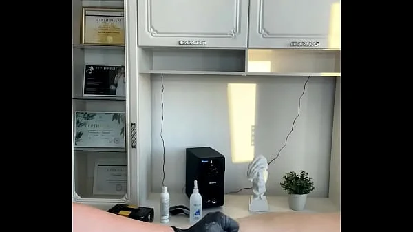 SugarNadya - Depilting a very large penis while erect, will he cum?