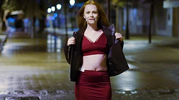 Two cute babes, including fiery redhead Ella Hughes, have a steamy session with Alberto Blanco.